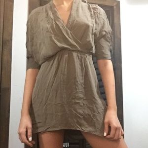Olive green mini dress